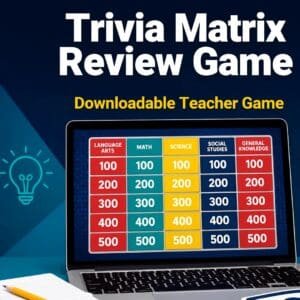 Trivia Matrix Review Game - Downloadable